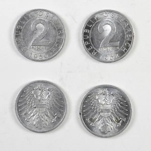 AUSTRIA Lotto 2 monete 2 Groschen 1950 1952 - Picture 1 of 1