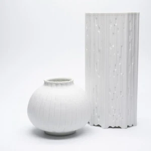 Bisque Porcelain Vase Duo "Onion" FÜRSTENBERG & Hutschenreuther Hans Achtziger - Bild 1 von 19