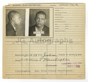 Wanted Notice - Walter Gibson - Manslaughter - Jefferson City, Missouri - 1924 - Picture 1 of 1