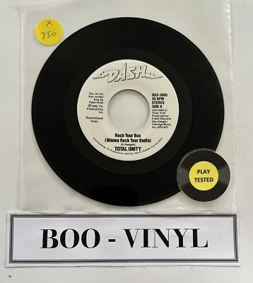 Total Unity - Rock Your Box (Wanna Rock Your Radio) (7", Single, Promo) Vinyl EX - Image 1 of 4