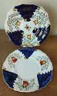 Two Antique, Gaudy Welsh, Tulip Patterned & Hand Painted, Cake or Sandwich Plate