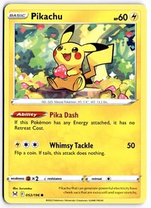 Pokemon TCG Pikachu Schwert & Schild - Lost Origin 052/196 Normal Common Neuwertig Neu/M - Bild 1 von 1