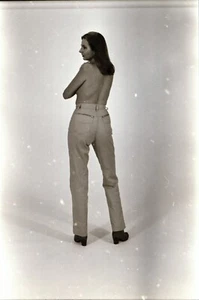 Vintage 1980's Photo Negative Sexy Pin-Up Lady Model Topless Jeans - Picture 1 of 1