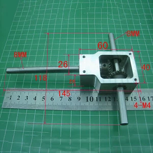 Kommutator Kegelradgetriebe Drehzahlminderer Übersetzung Doppelausgangswelle 8 mm - Bild 1 von 12