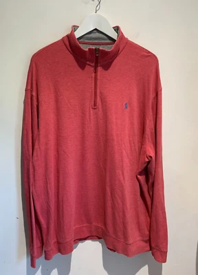 Ralph Lauren Men's quarter zip jumper XXL VGC cotton blend jersey sweatshirt - Image 1 of 4