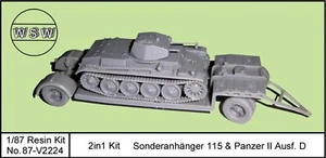 1/87 rimorchio speciale 115 & carro armato II Ausf. Kit D, 2 in 1, WSW - Foto 1 di 3