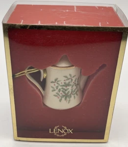 Lenox Holiday Teapot Tea Pot Ornament Holly Berry w/ Box - Picture 1 of 3