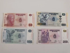 LOTE DE 4 BILLETES CONGO 2013 - Imagen 1 de 1