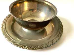 Oneida Maybrook Soßenschüssel mit aufgesetztem Teller / Made in America - Bild 1 von 6