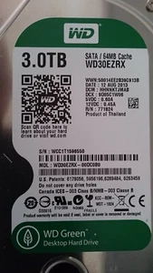 Western Digital WD30EZRX Caviar Green Hard-Disk 3 TB SATA III 6 Gbs 3.5 7200 64 - Imagen 1 de 13