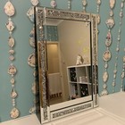 40x60 Silver Diamante Wall Mirror Girls Bed Bath Room Bling Jewel Wall Mirror