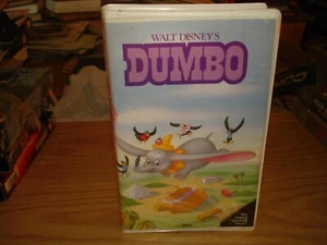 Dumbo VHS Walt Disney Home Video black diamond Clamshell case 1980s release - Imagen 1 de 4