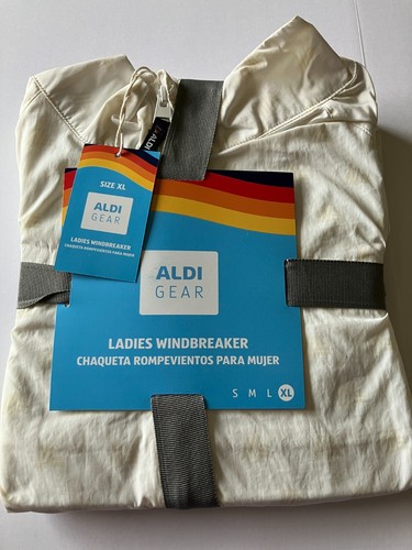 OFF WHITE Aldi Gear 2024 Giacca a vento donna bianco sporco taglia X Large nuova con etichetta