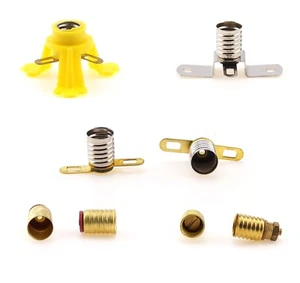 10 x (Steg-) Fassungen E5,5 Metall o. Kunststoff verschiedene Ausführungen - NEU - Bild 1 von 6