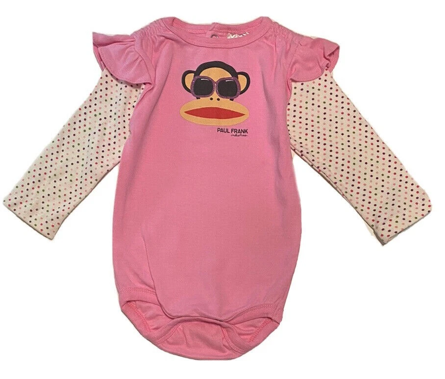 BODY NIÑA PAUL FRANK - GAFAS ROSA 0/3 MESES - BEBÉ MANGA LARGA Foto 1 de 1