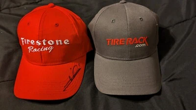 MARIO ANDRETTI INDY FORMULA ONE RACING Signed FIRESTONE HAT Plus Bonus Hat - Image 1 of 4