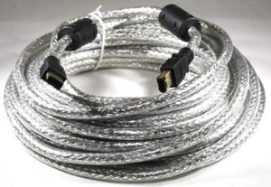 33FT 10 Meter Firewire Cable Silver 6PIN 6PIN Premium 10M - Picture 1 of 1