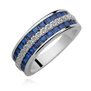 Anillo de mujer anillo de plata 925 con circonitas San Valentín boda cumpleaños  - Imagen 1 de 2