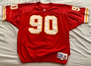 🔥 Vintage 1995 Wilson Kansas City Chiefs Neil Smith Jersey Size 50 Authentic - Picture 1 of 13