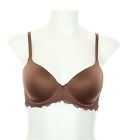 SPANX Cocoa Undie-tectable Lightly Lined Demi Bra Women's Size 32D L51912