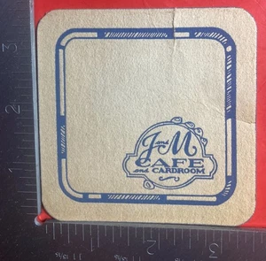 Sottobicchiere birra J&M CAFE AND CARDROOM QUADRATO 3,5 POLLICI - Foto 1 di 2