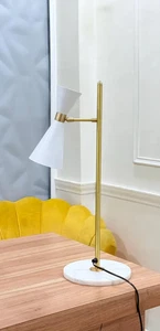 Modern Brass Handmade Table Lamp Mid Century Stilnovo Light Fixture - Picture 1 of 7