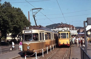 Originaldia Straßenbahn Karlsruhe Wagen 216, 1984 - Bild 1 von 1