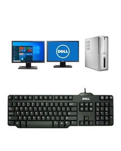 Dell Inspiron 530S Intel PC w/ 2x Dell E1911 Monitors, Keyboard, and Accessories - Bild 1 von 14