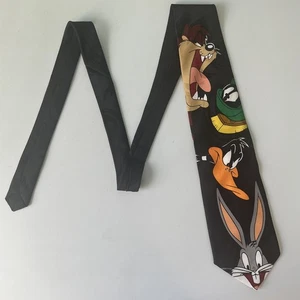 Looney Tunes Mania 1996 Tie Bugs Bunny Taz Daffy Duck Marvin The Martian 55" - Picture 1 of 4
