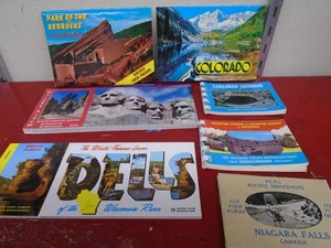 Vintage Souviner Postcard Booklets Lot Of 7 Niagara Falls Colorado Arizona - Picture 1 of 15