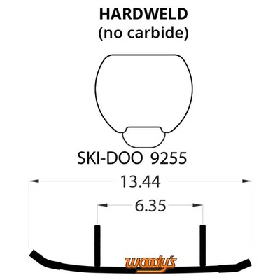 Твердосплавные бегуны Woodys Top-Stock с твердой поверхностью для 2002 Ski-Doo Legend 500 - Изображение 1 из 2