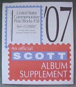 2007 Scott Gedenkteller Block Ergänzung #58 *NEU* - Bild 1 von 1