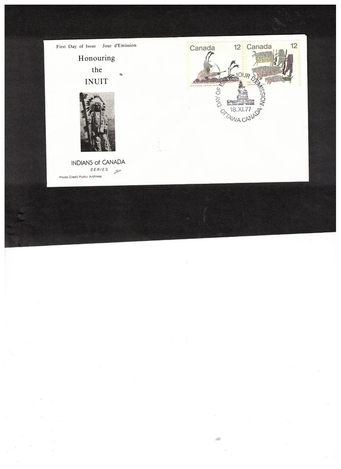 CANADA 1977  INUIT HUNTING  FDC  cat #748+  MNH  BOX 537 - Image 1 of 1