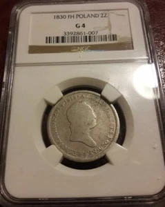 1830 FH POLAND 2 ZLOT NGC G 4 - Picture 1 of 3