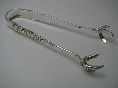 Rococo by Dominick & Haff STERLING SILVER TONGS CLAW SUGAR TONGS ca1888 Mono KMG - Image 1 of 4