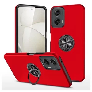 For Motorola G Power 5G 2024 - Slim Hidden Ring Hook Stand Hybrid Case - Picture 1 of 7