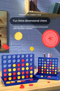 Four In A Row Bingo Chess Connect Classic Classic Family Board Game Toy for Kids - Picture 1 of 3