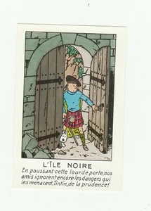 TINTIN vignette publicitaire île noire - Imagen 1 de 2