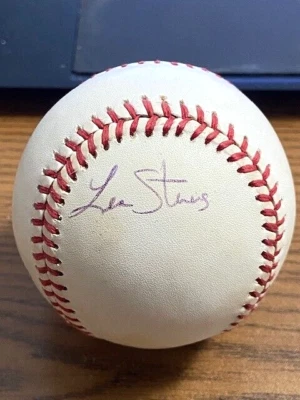 LEE STEVENS 2 ¡BÉISBOL OAL AUTOGRAFIADO FIRMADO!  Ángeles, Rangers, Expos! Foto 1 de 2