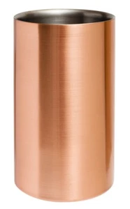 Wine Bottle Cooler Copper Plated Double Wall Wine Chiller Stainless Steel Inner - Picture 1 of 3