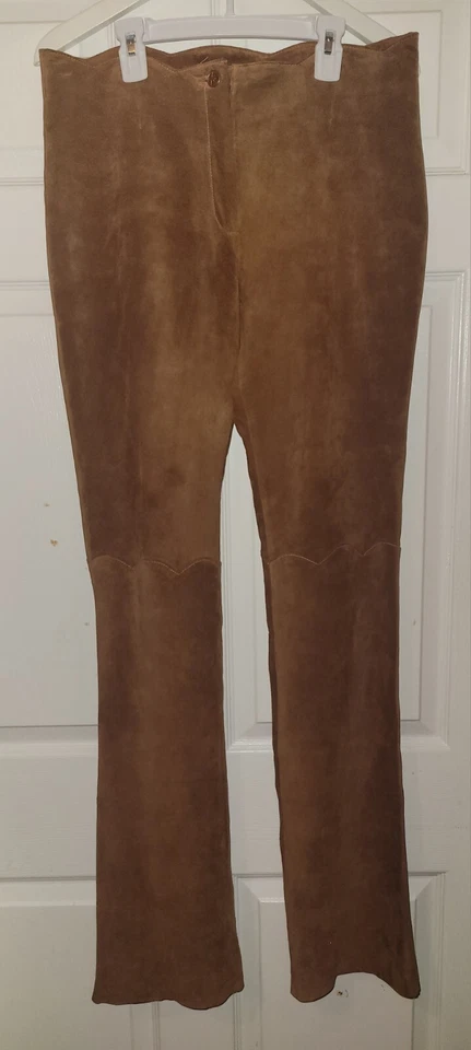 Pantalones para mujer Wilsons Leather Maxima vintage de gamuza acampanados años 90 talla 8 Foto 1 de 4