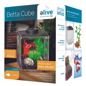 Elive 034160 Betta Cube mit LED-Licht schwarz, 0,75 Gallonen - Bild 1 von 1