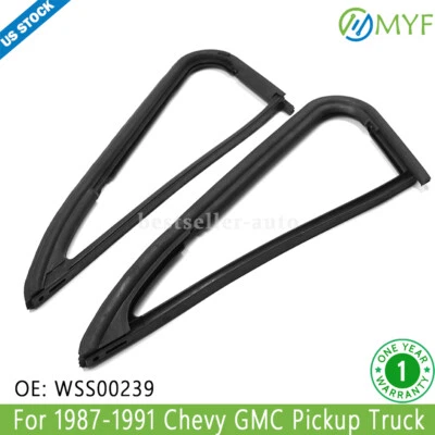 Front Vent Glass Window Weatherstrip Seals Set For 81-91 Chevy Blazer/81-86 C10 - Image 1 of 4