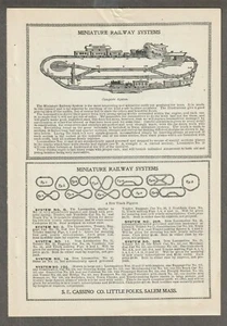 1907 MINIATURE RAILWAY SYSTEM Magazine AD ~ S.E CASSINO Co.~ Irish Mail HAND CAR - Picture 1 of 2