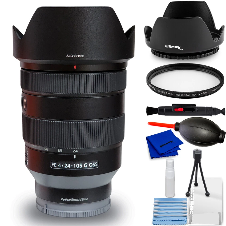 Sony FE 24-105mm f/4 G OSS Lens SEL24105G/2 - 7PC Accessory Bundle - Image 1 of 1