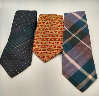 Lote de 3 Robert Talbott - 2 mejores cachemir de seda de su clase - 1 algodón a cuadros Foto 1 de 4