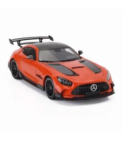 2021 MERCEDES BENZ AMG GT V8 BLACK SERIES ORANGE BLACK 1:18 SCALE BY MINICHAMPS - Picture 1 of 7