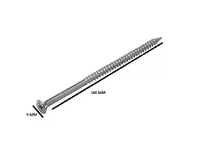 Pozi twinthread wood screws countersunk ZP # 10 x 4 inch pack size 1200 - Picture 1 of 1