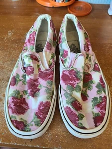 Zapatos sin cordones Vans "Rosas y rosa a cuadros" - Talla 6 para mujer - Imagen 1 de 7