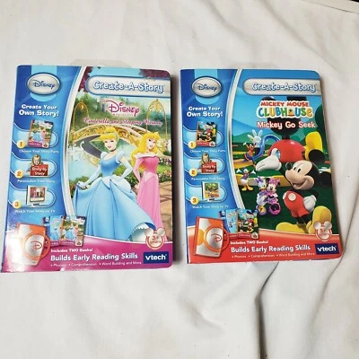 Vtech Create-A-Story Lot Disney Mickey Mouse Clubhouse plus Cinderella  - Image 1 of 4